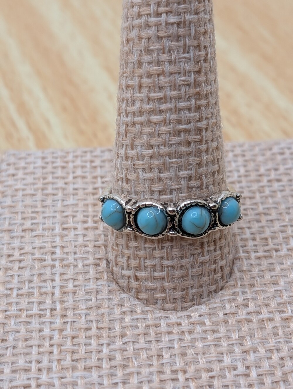 Simple Turquoise Ring Set - Picture 5 of 7